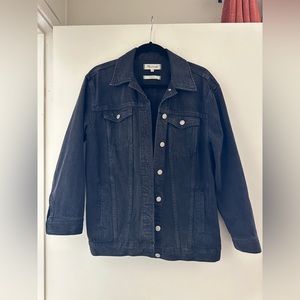 Madewell. Size small. Black denim. Oversized fit. Like new-only worn 2 times.